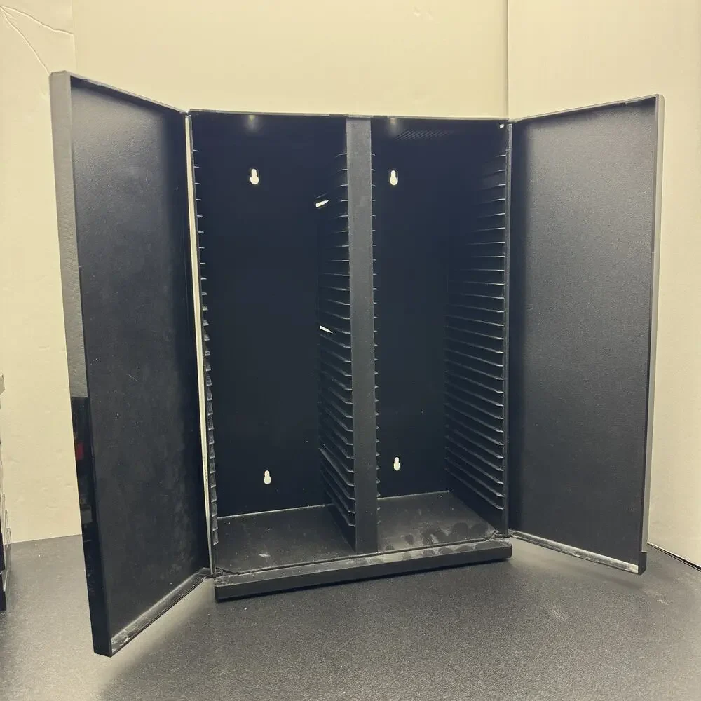 LASERLINE CD60D Black CD Storage Cabinet Media Organizer Rack Holds 60 Discs